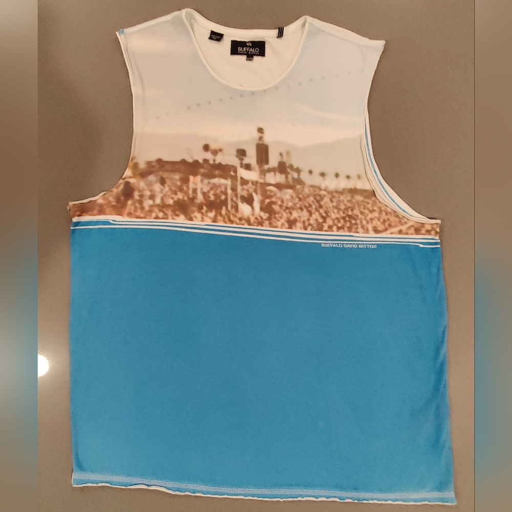 Buffalo David Bitton sleeveless XL white/blue